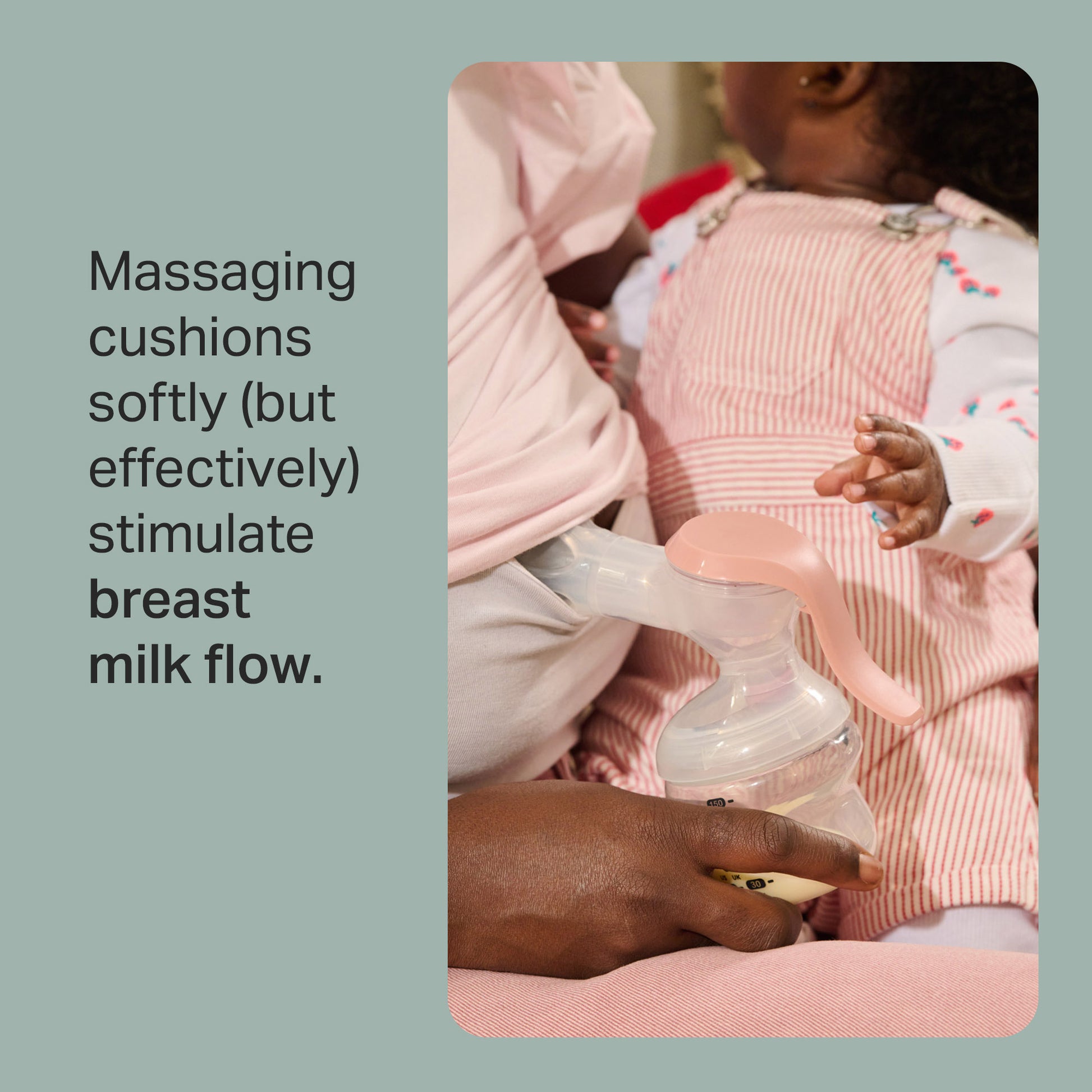 Close-up of the massaging petals on the Tommee Tippee manual pump cup