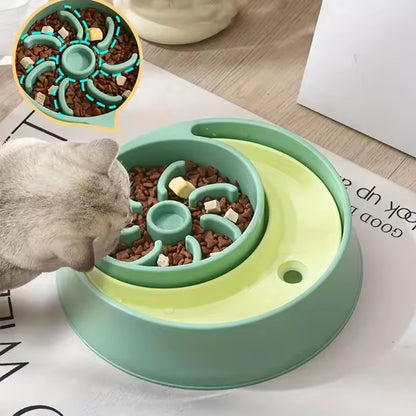 Dogs-Up 2 in 1 Plastic Anti Splash Non-Slip Dog Puzzle Animal Bowl