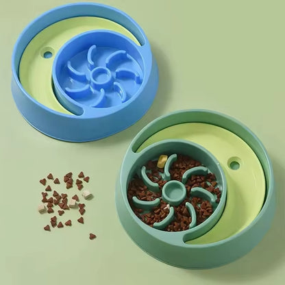 Dogs-Up 2 in 1 Plastic Anti Splash Non-Slip Dog Puzzle Animal Bowl