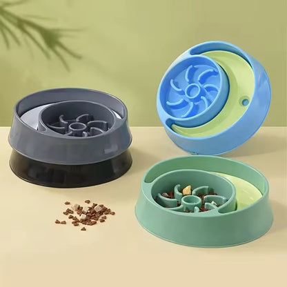 Dogs-Up 2 in 1 Plastic Anti Splash Non-Slip Dog Puzzle Animal Bowl