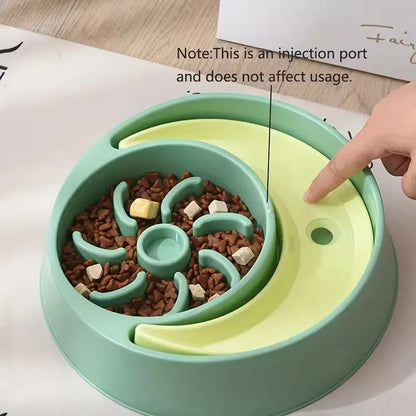 Dogs-Up 2 in 1 Plastic Anti Splash Non-Slip Dog Puzzle Animal Bowl