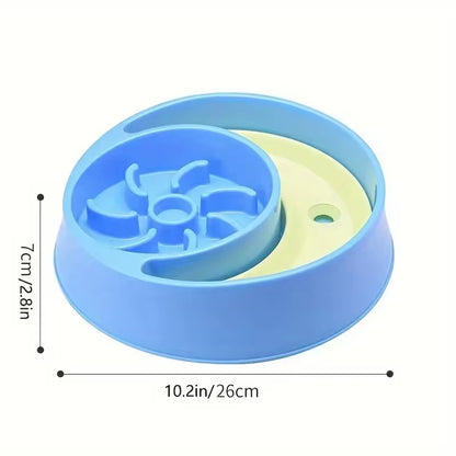 Dogs-Up 2 in 1 Plastic Anti Splash Non-Slip Dog Puzzle Animal Bowl