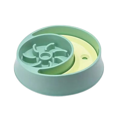 Dogs-Up 2 in 1 Plastic Anti Splash Non-Slip Dog Puzzle Animal Bowl