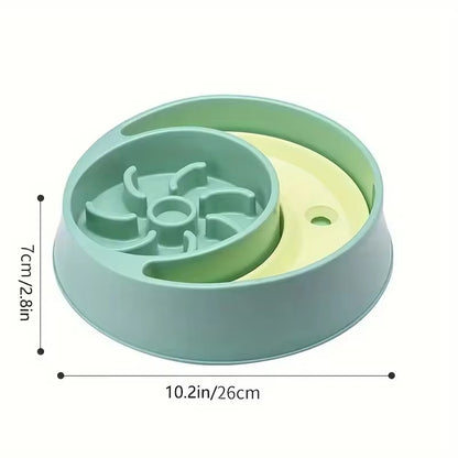 Dogs-Up 2 in 1 Plastic Anti Splash Non-Slip Dog Puzzle Animal Bowl