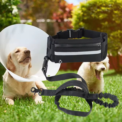Dogs-up Bungee Leash for Dogs Hand Free Running With Reflective Traction