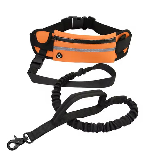 Dogs-up Bungee Leash for Dogs Hand Free Running With Reflective Traction