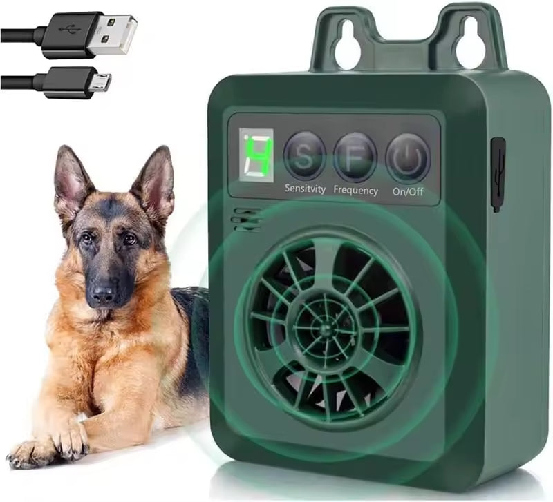 Dogs-Up Anti Dog Barking Ultrasonic Waterproof Rechargeable Device Green