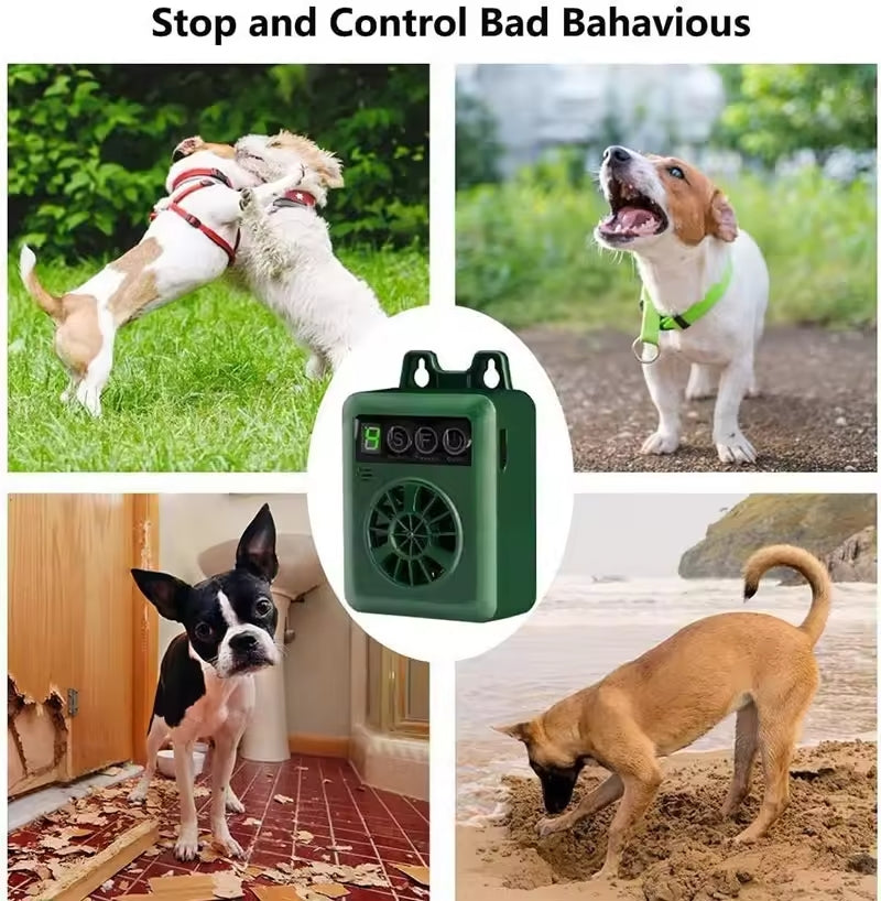 Dogs-Up Anti Dog Barking Ultrasonic Waterproof Rechargeable Device Green