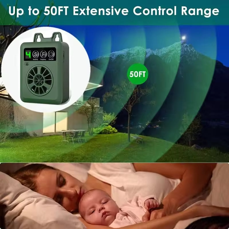 Dogs-Up Anti Dog Barking Ultrasonic Waterproof Rechargeable Device Green