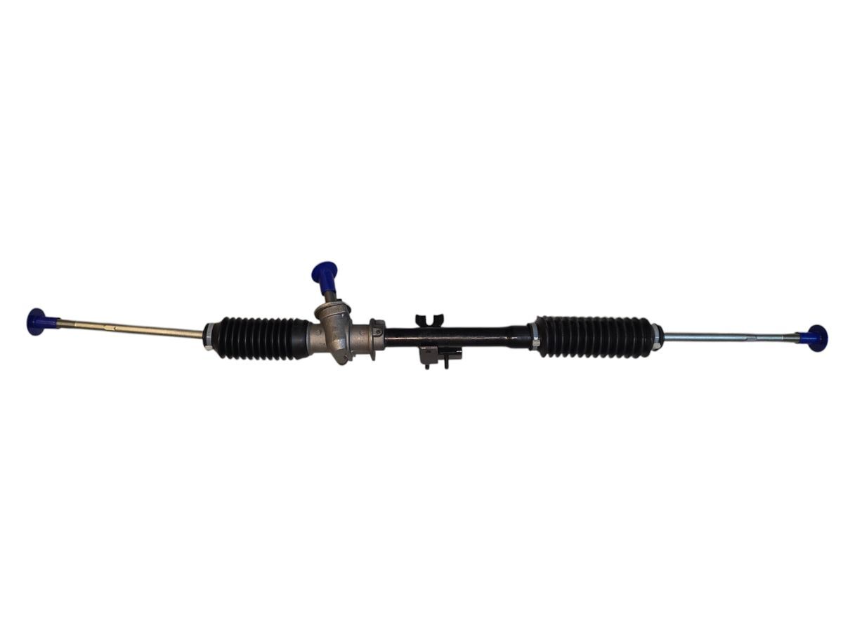 Dunlop manual steering rack assembly for VW Golf 1 and Jetta 1 on clean background