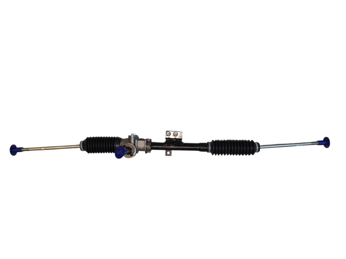 Detail of durable rubber protective boot on Dunlop manual steering rack assembly