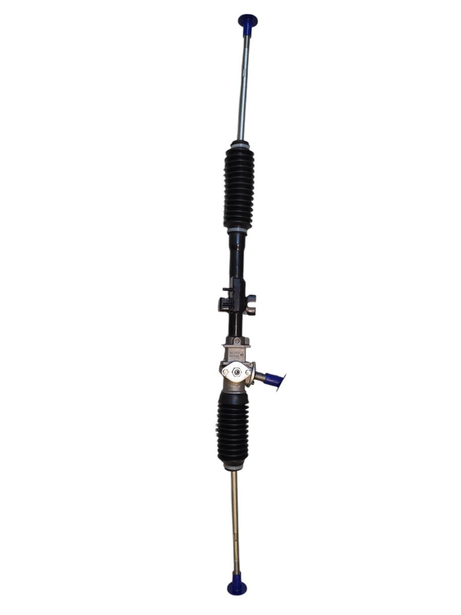 Close-up view of pinion input shaft on Dunlop manual steering rack for VW Golf Mk1