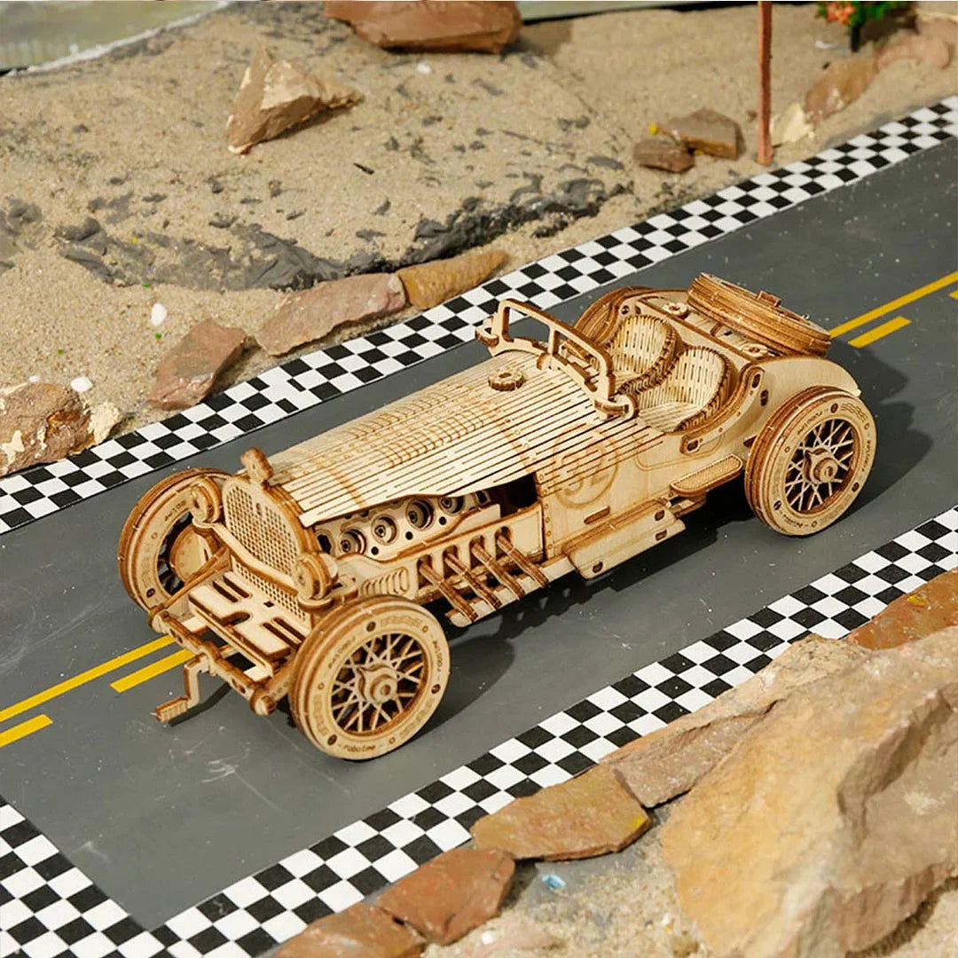 Robotime Grand Prix Car Scale Model 3D Wooden Puzzle