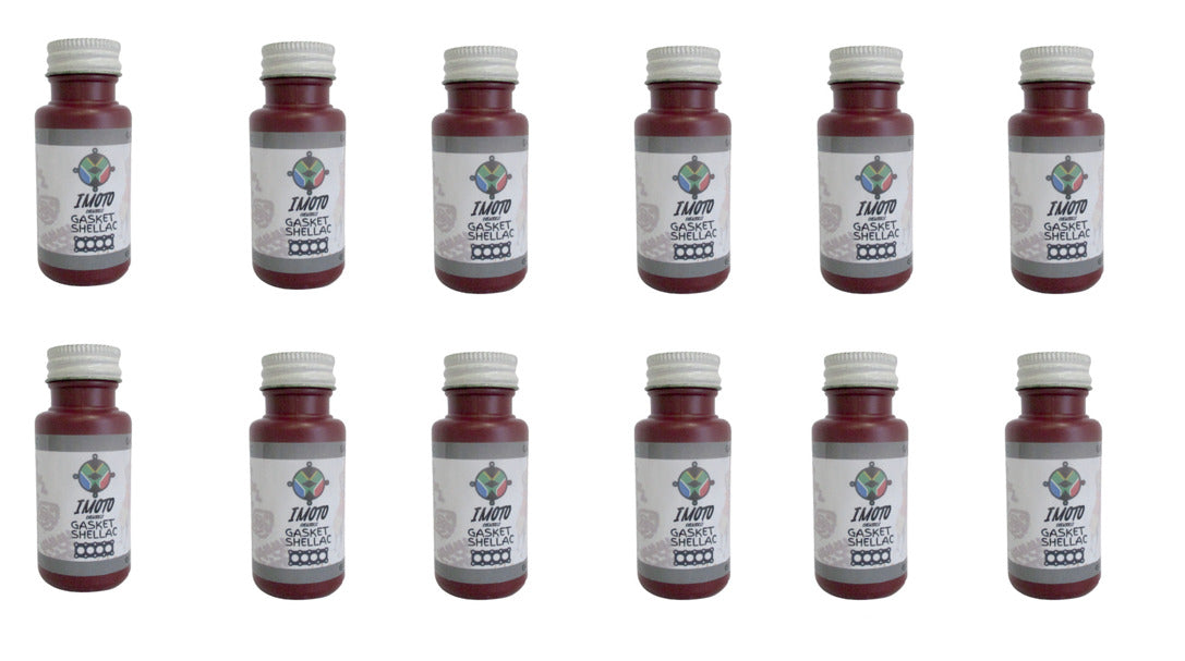 Imoto Head Gasket Shellac Sealant Liquid 59ml Pack of 12 bottles workshop box view