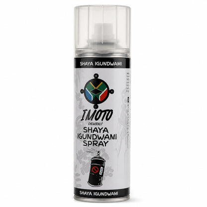 Side angle view of Imoto Shaya Igundwani 200ml anti rodent engine spray can