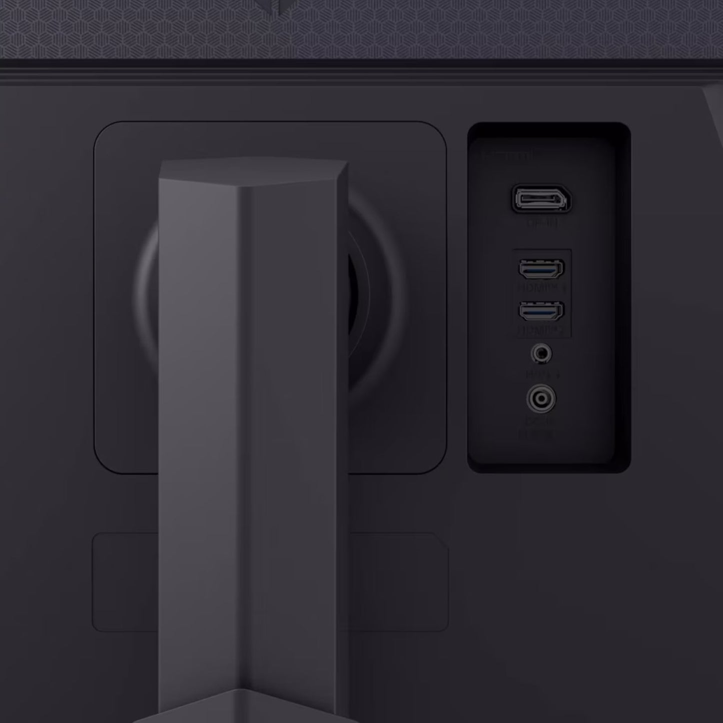 Front view showing height adjustment range of LG 27 inch QHD gaming monitor stand
