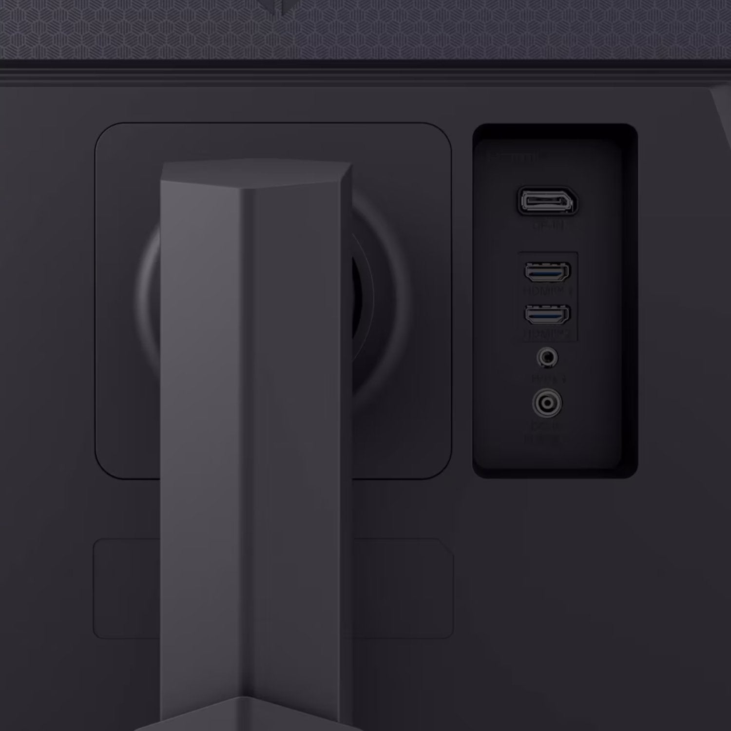 Front view showing height adjustment range of LG 27 inch QHD gaming monitor stand
