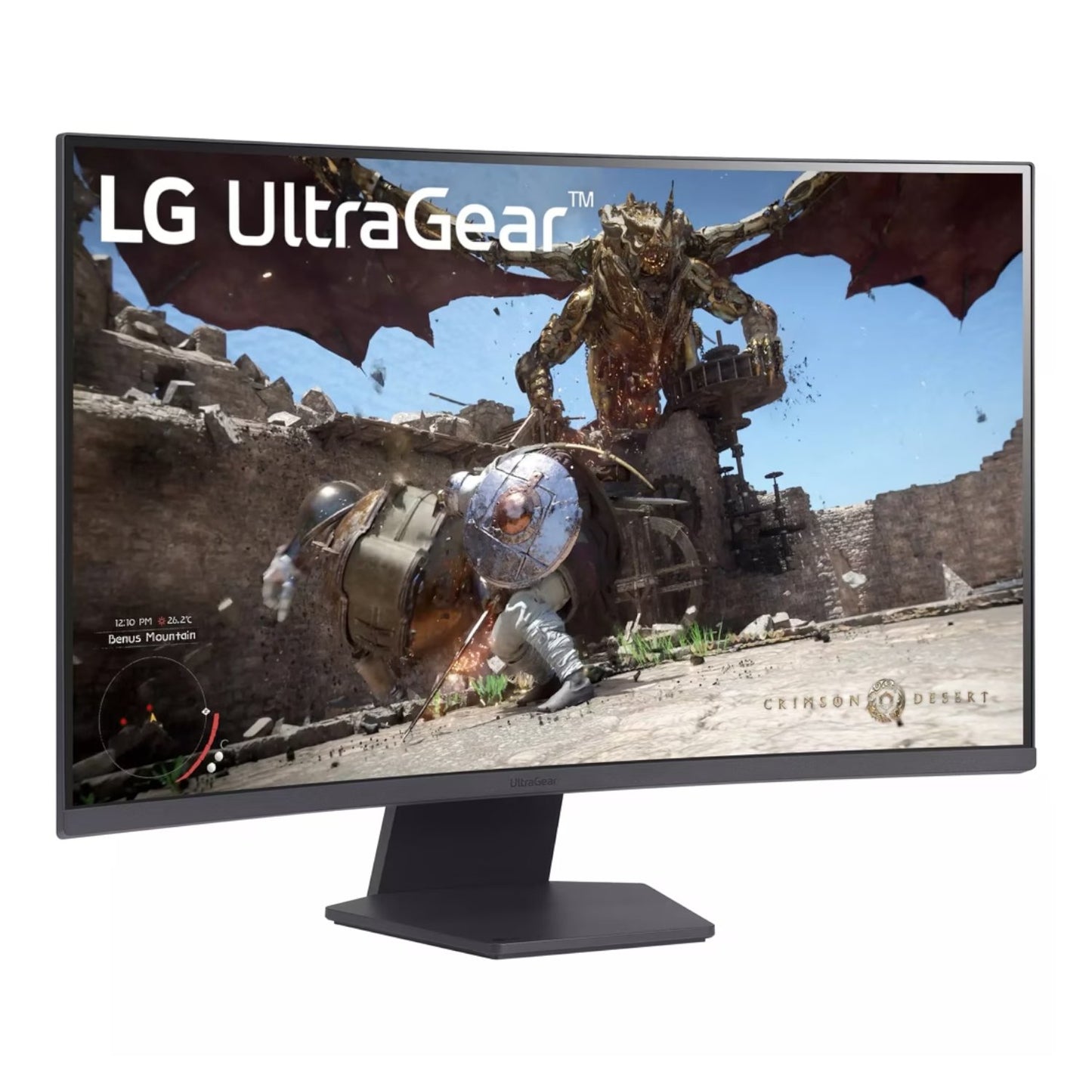 Rear view of LG UltraGear 32 inch monitor showing 100x100mm VESA mount and rear casing