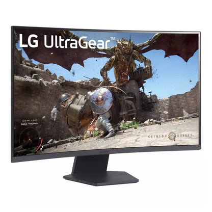 Rear view of LG UltraGear 32 inch monitor showing 100x100mm VESA mount and rear casing