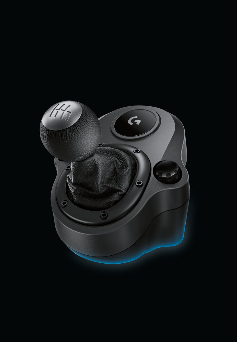 Top down view showing 6-speed H-pattern shift gate on Logitech Driving Force Shifter