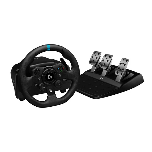 Logitech G G923 racing wheel and pedal set for Xbox and PC front view