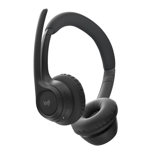 Logitech Zone 300 Wireless Bluetooth Headset in Midnight Black front view