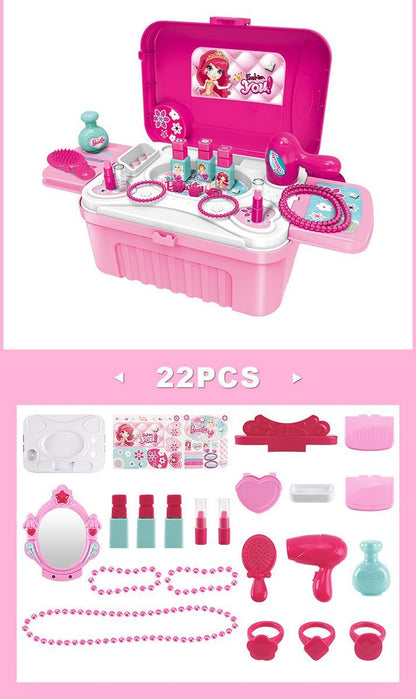 Graphic overlay showing the mess-free benefit and fine motor skills development features of the toy