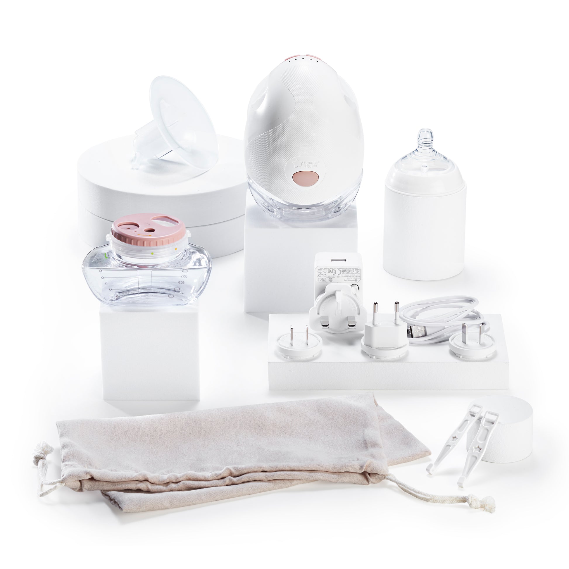 Pre-sterilised Tommee Tippee milk storage bags with stand-up base