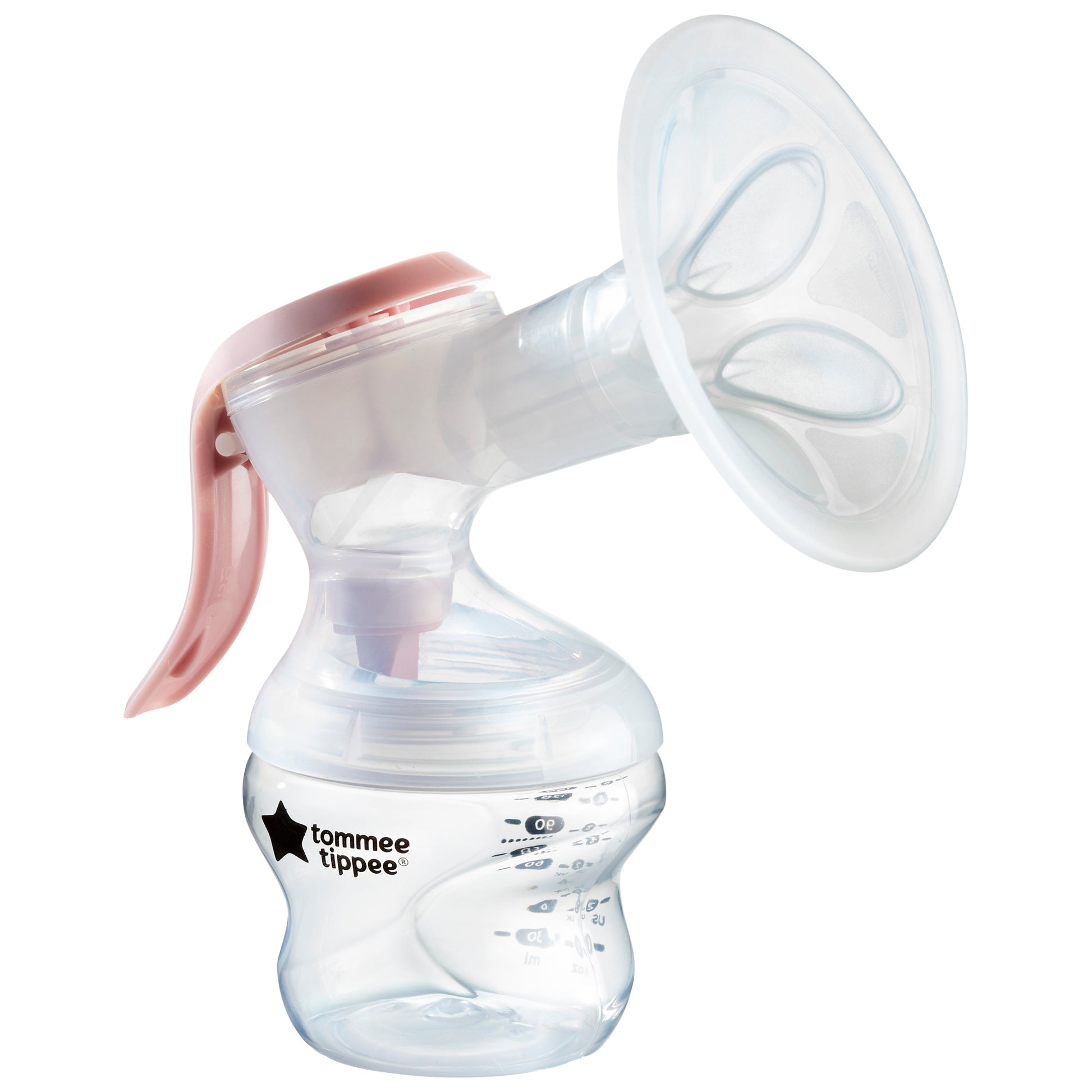 Mom using the Tommee Tippee Made for Me pump with one hand