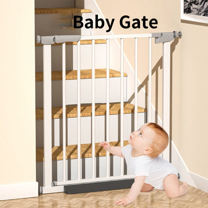 Parent using the one-handed double-lock latch on the Babies-Up gate
