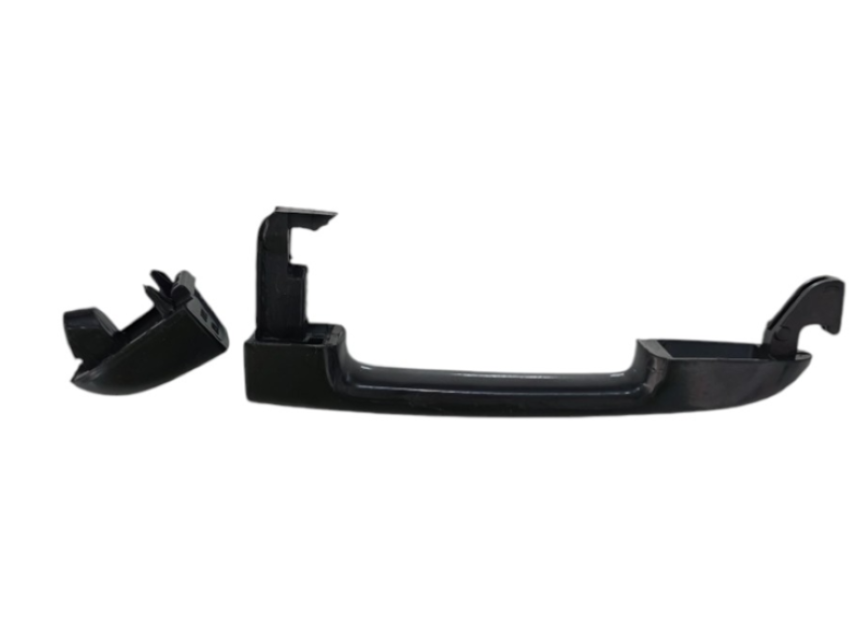 Infographic highlighting paintable ABS plastic surface on LH door handle