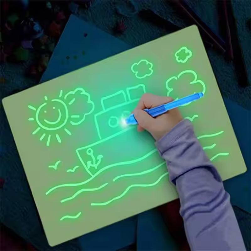 Kids-up Glow in the Dark Magic Drawing Board Educational A3 Size Board