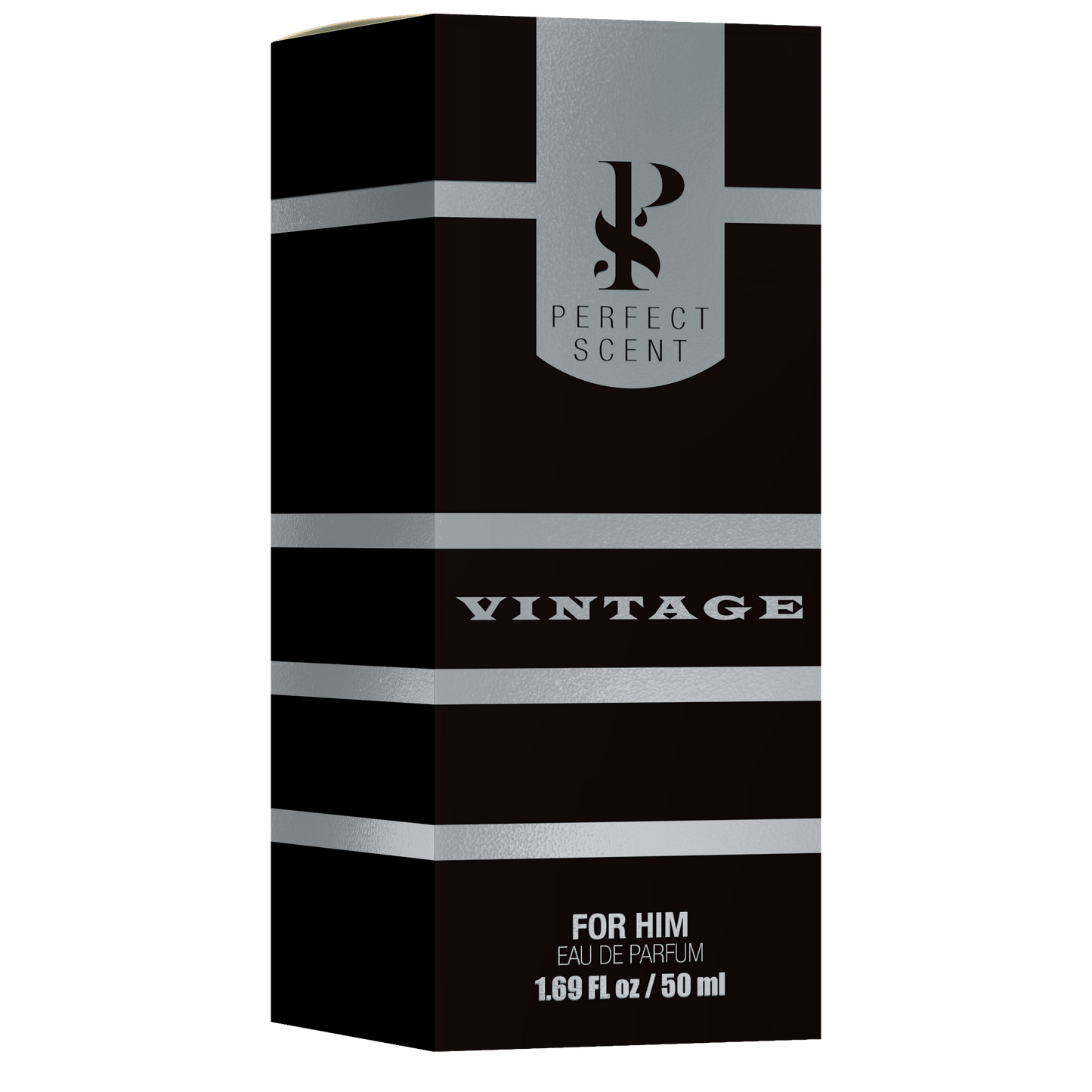 Close-up view of Perfect Scent Vintage 28ml travel cologne sprayer