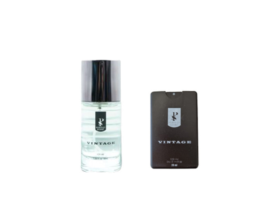 Perfect Scent Vintage 50ml and 28ml Eau De Parfum combo front view