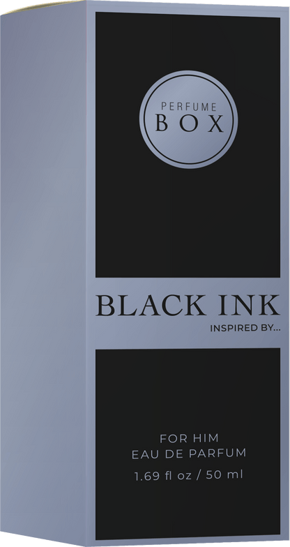 Perfume Box Black Ink 50ml Eau De Parfum glass bottle for him
