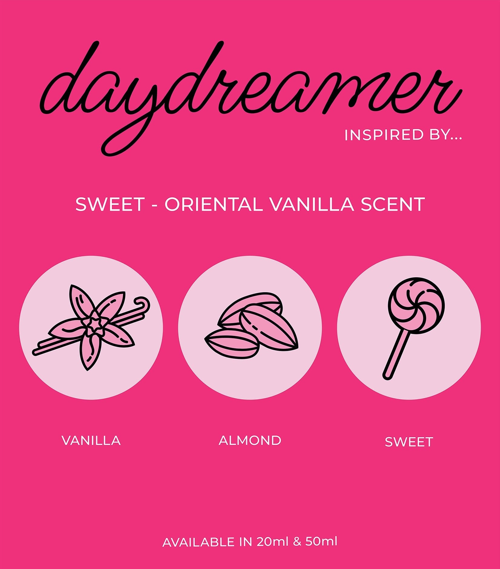 Close-up view of Perfume Box Day Dreamer 50ml Eau De Parfum glass bottle