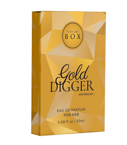 Perfume Box Gold Digger 50ml bottle and 20ml pocket perfume combo set