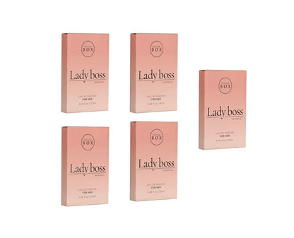 Close-up view of Perfume Box Lady Boss 20ml atomizer spray cap