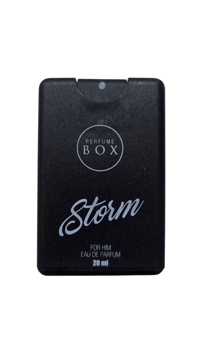 Perfume Box Storm For Him 20ml pocket cologne bottle and premium packaging