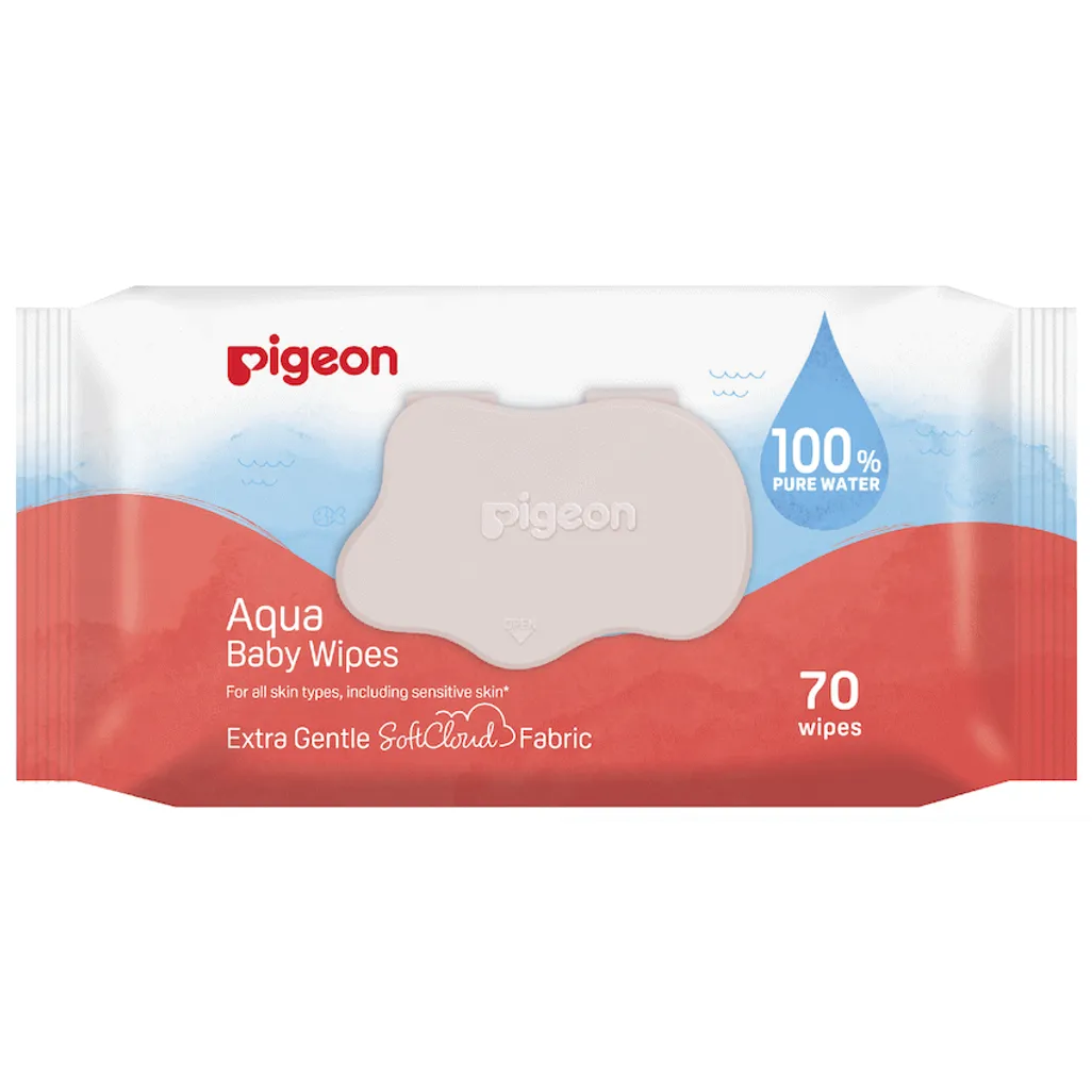 Pigeon Aqua 6-pack bulk value bundle 420 pure water baby wipes