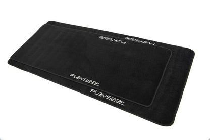 Side angle perspective of Playseat Floor Mat XL for sim racing cockpits