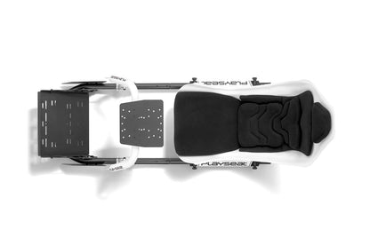 Close-up view of official Formula 1 branding and race livery on seat frame
