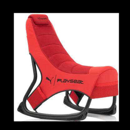 Gamer sitting in active lean position using Playseat Puma active gaming chair