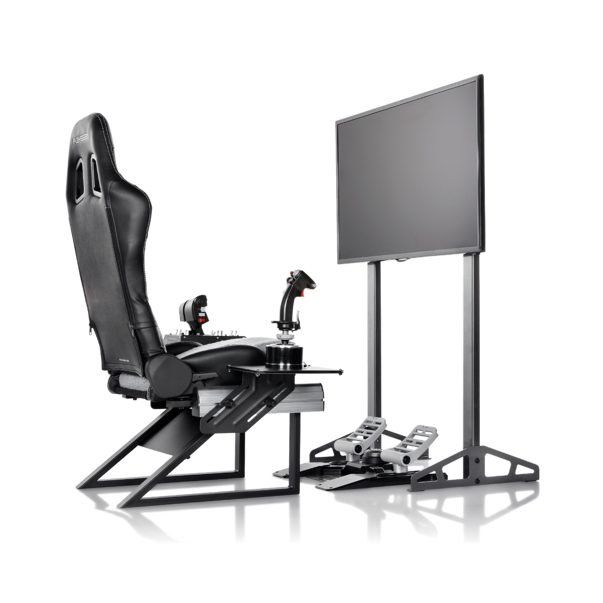 Close-up view of height and tilt adjustment slots on Playseat TV Stand PRO