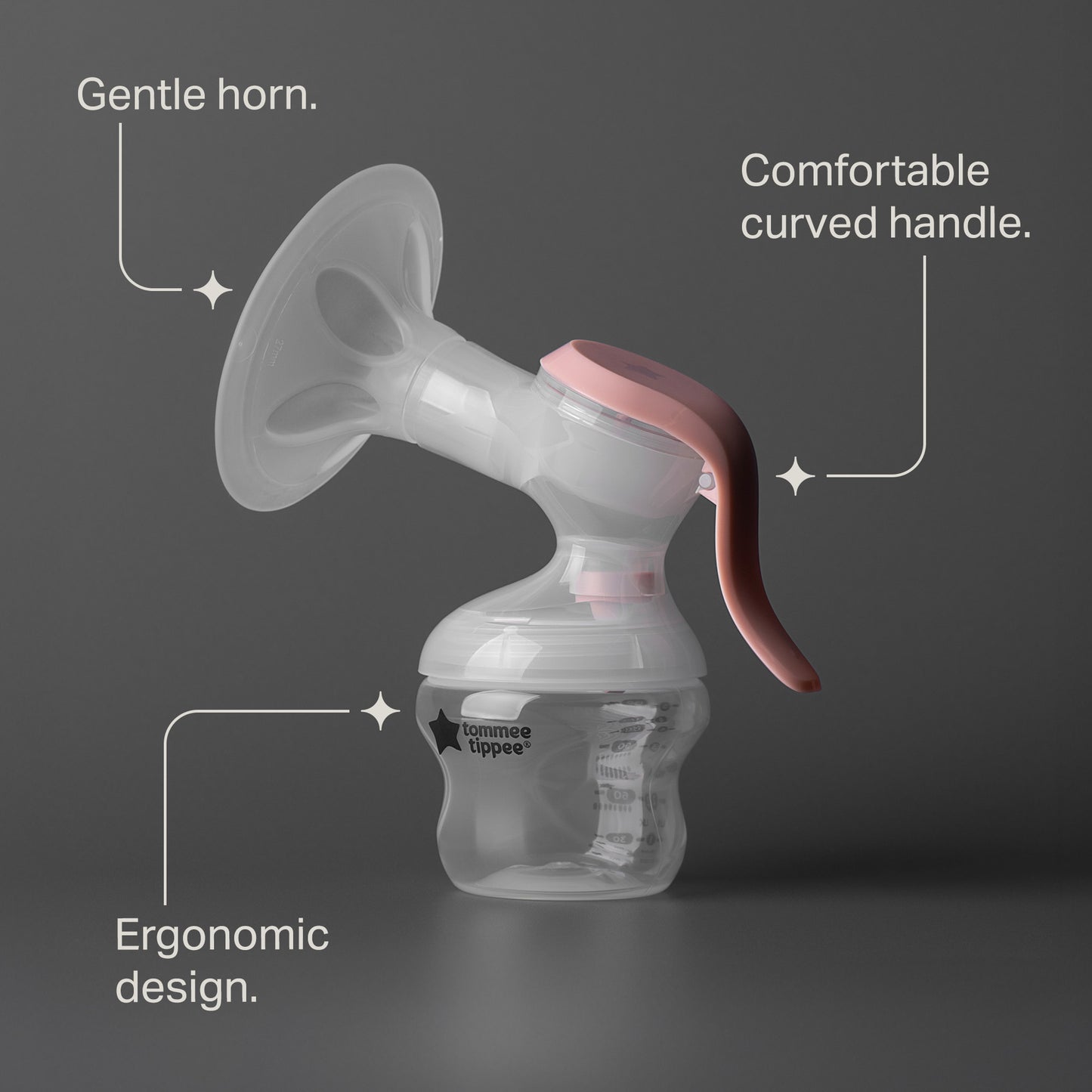 Tommee Tippee manual breast pump packed in a travel changing bag