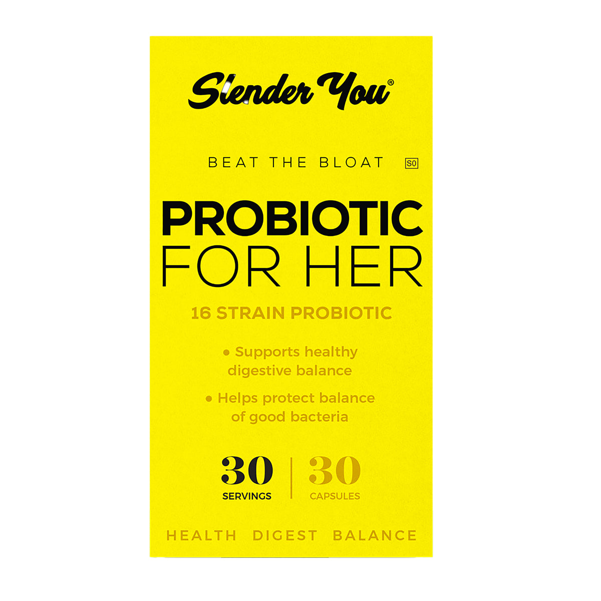 Slender You - Beat the Bloat Probiotic for her 30 tablets