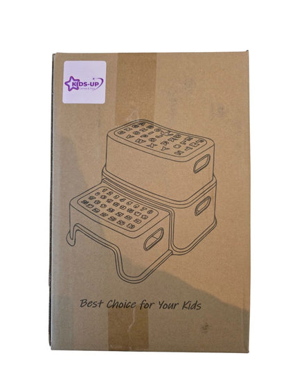 Kids-Up & Toddlers 2 Step Sturdy Stool for Bathroom & Kitchen Potty Train