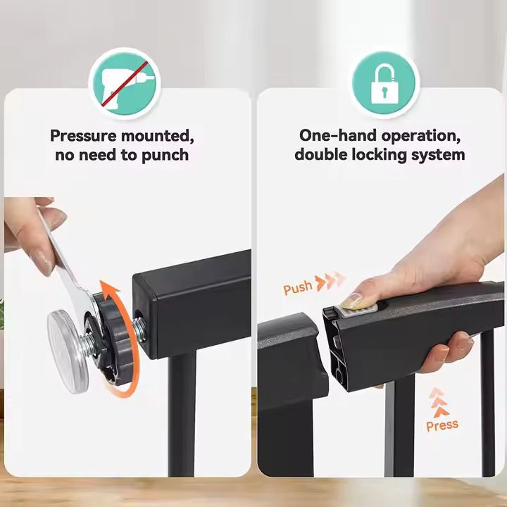Babies-Up Safety Gate for Baby or Pet Sliding Door Retractable 75 -82cm
