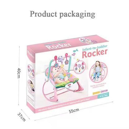 Babies-Up 2 in 1 Infant To Toddler Rocker Chair With Vibration and Bounce