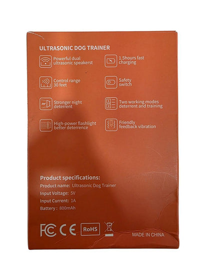 Dogs-Up Handheld Ultrasonic Anti Barking Device With Torch For Training